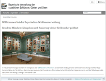 Tablet Screenshot of palaces.bavaria.de